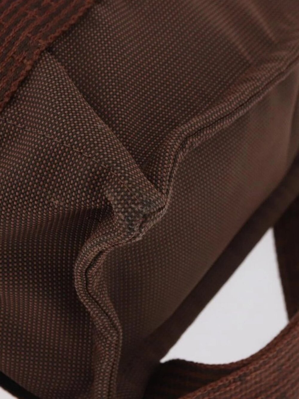HERMES Her Line Sac A Dos Backpack Canvas Brown Silver Auth ARZ289 - Picture 13 of 16